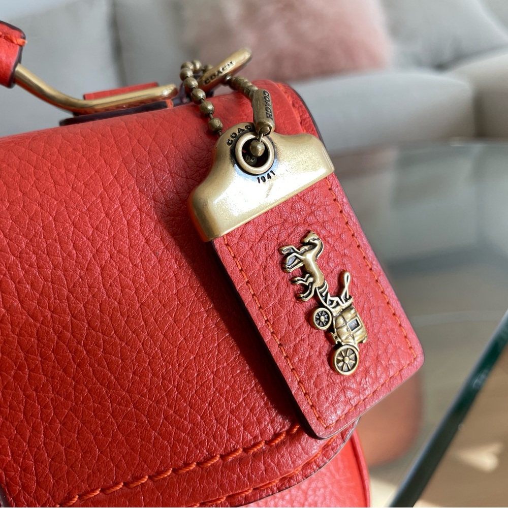 Coach Riley Top Handle 22 in Mango - Picture 4 of 15